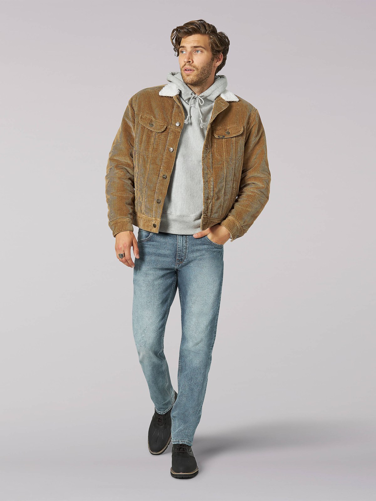 Vintage Modern Sherpa Lined Corduroy Jacket 