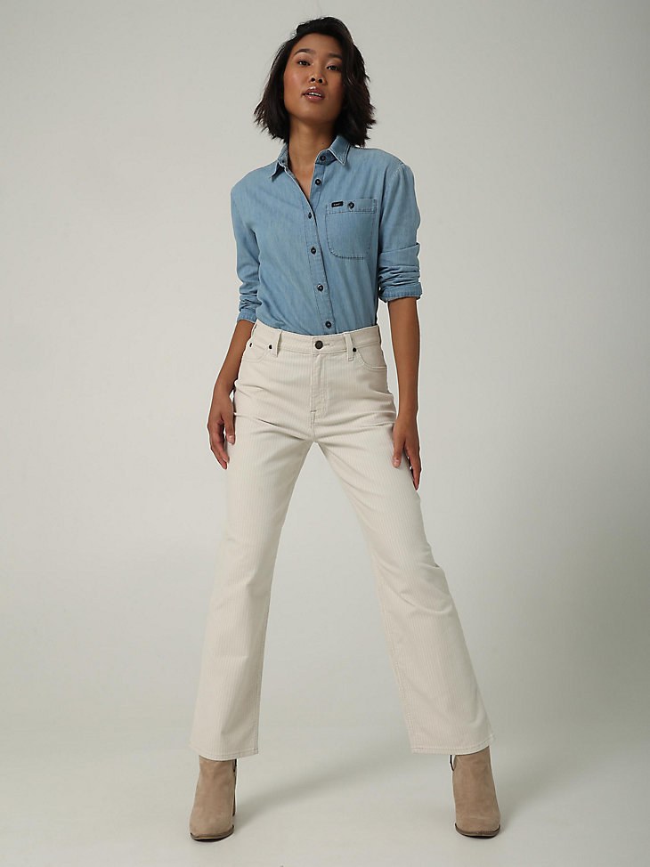 WOMEN’S LEE EUROPEAN COLLECTION HIGH RISE CROP WIDE LEG JEAN