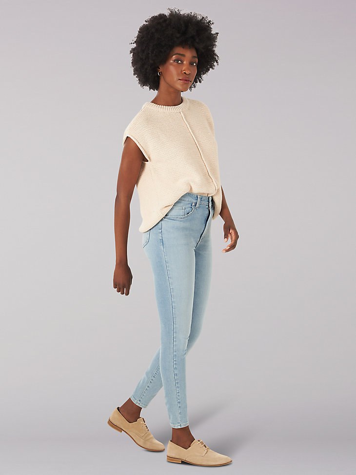 WOMEN'S HERITAGE HIGH RISE SKINNY JEAN IN CLIFF TONE