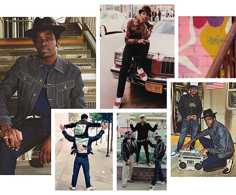 Three images of People in Lee branded clothing