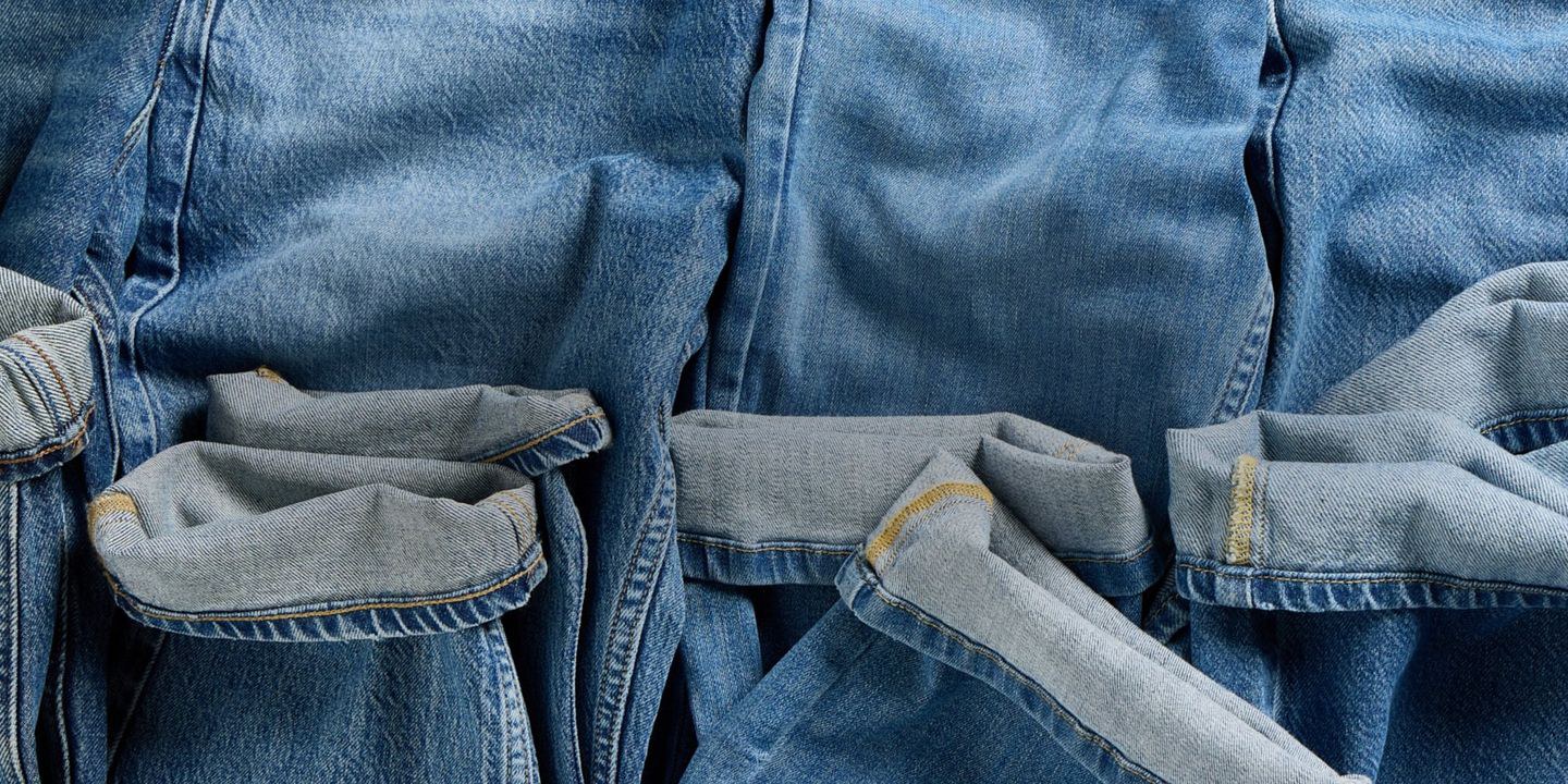 Denim laydown with cuffs