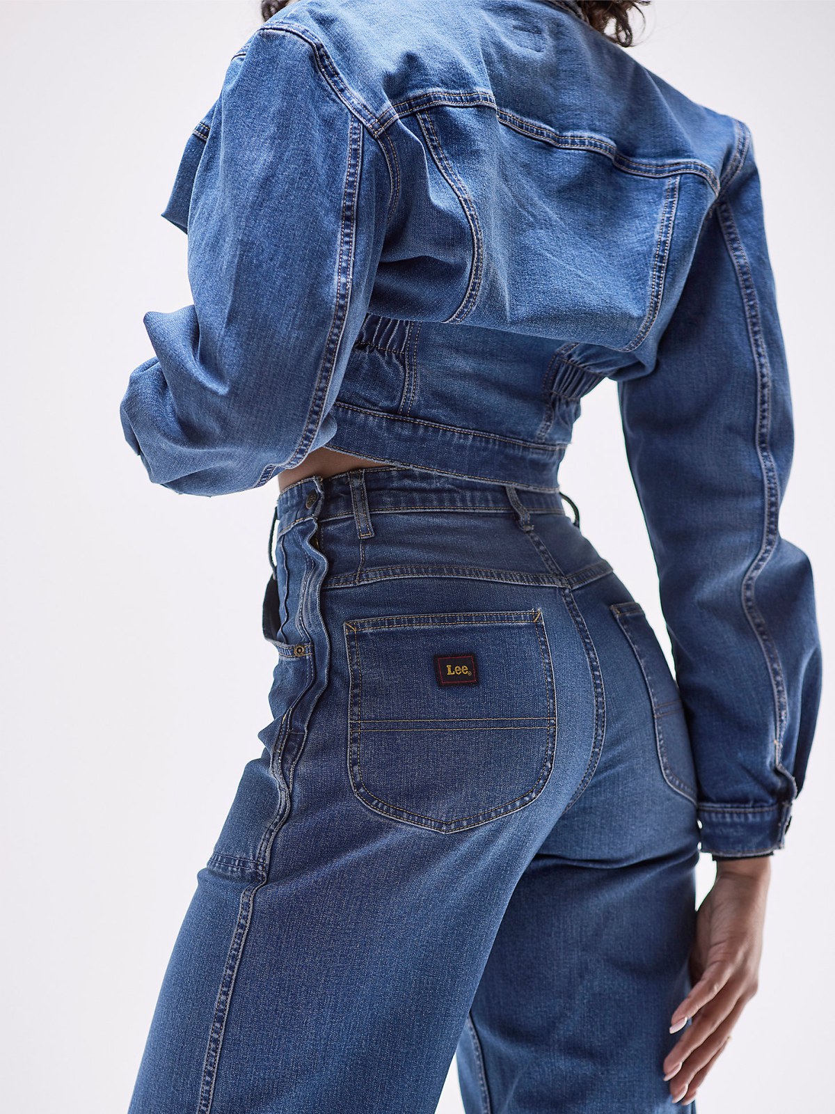 WOMEN'S VINTAGE MODERN HIGH RISE ALL PURPOSE SIDE ZIP CROP JEAN IN THRIFTED