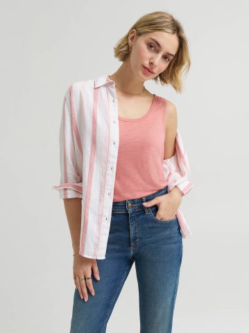Women's All Purpose Print Button Down Shirt — alternate view