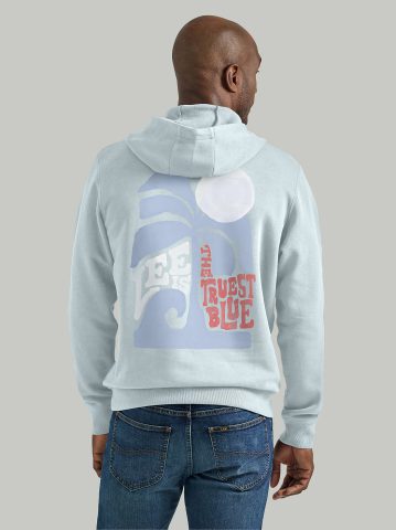Men's Truest Blue Relaxed Graphic Hoodie — alternate view