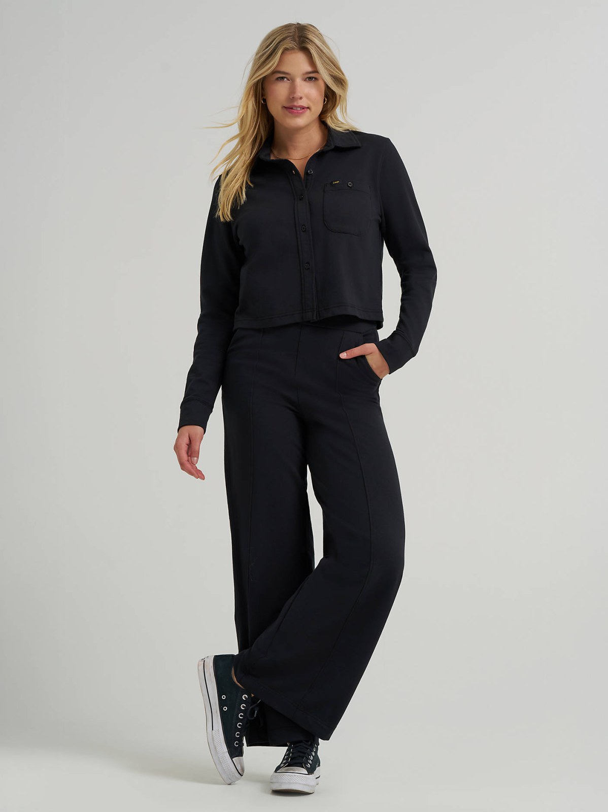 Women's All Purpose Solid Knit Button Down Shirt - view 5