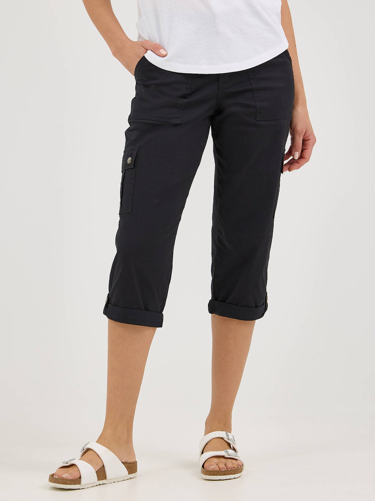 Women's Ultra Lux Comfort with Flex-to-Go Relaxed Fit Cargo Capri - view 2