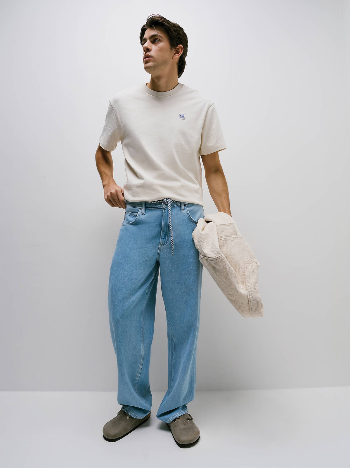 Men's 100% Cotton Drawstring Baggy Jean