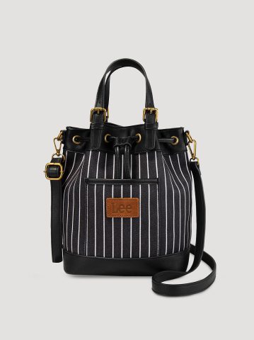 Women's Striped Bucket Backpack
