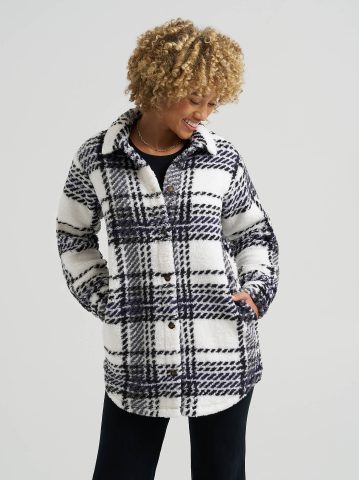 Women's Plaid Sherpa Shacket