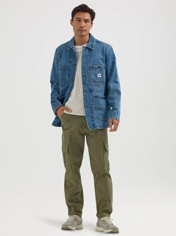 Men's Loose Fit Denim Workwear Chore Coat