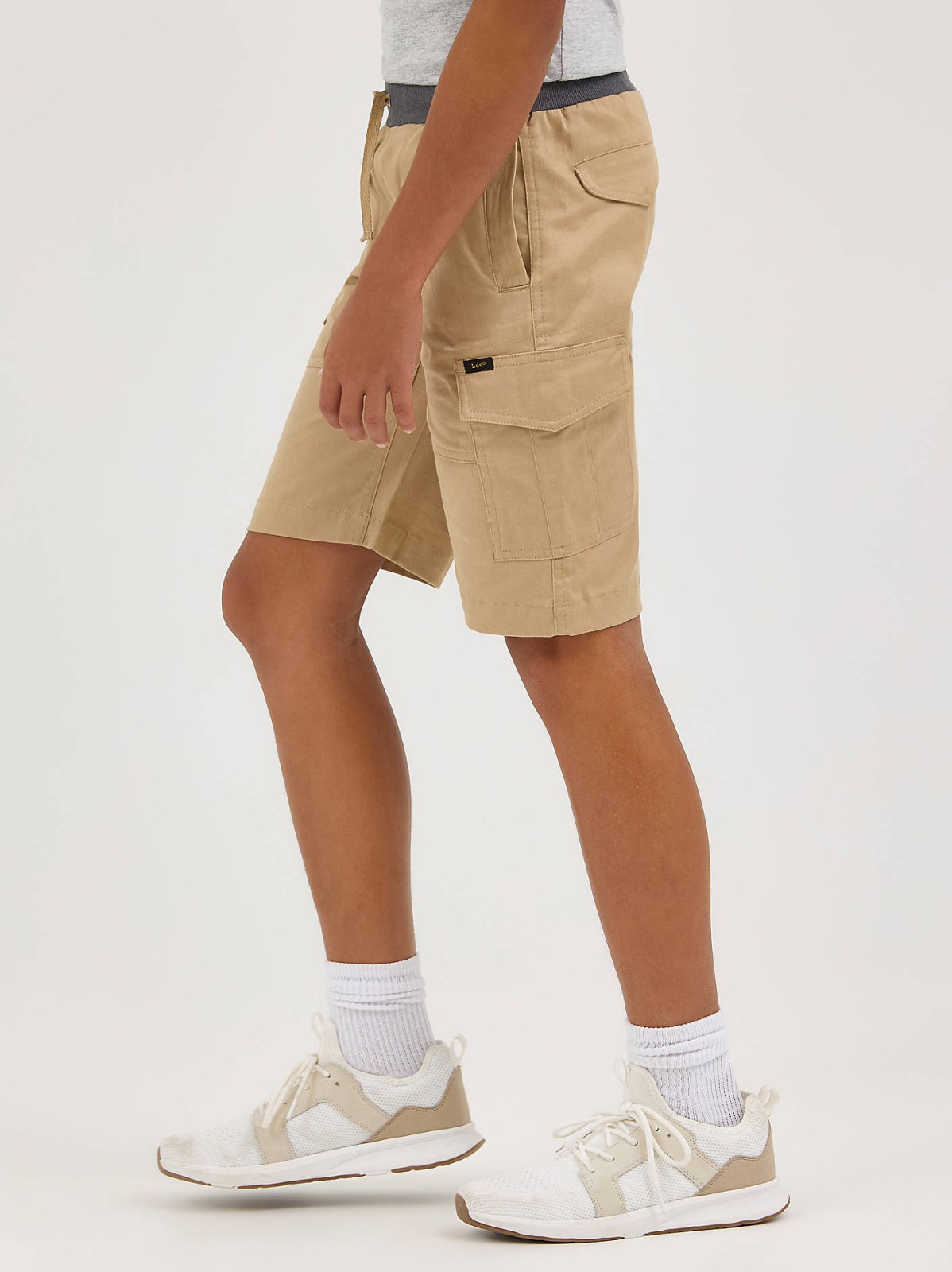 Boy's Rib Stretch Pull On Cargo Short - view 4
