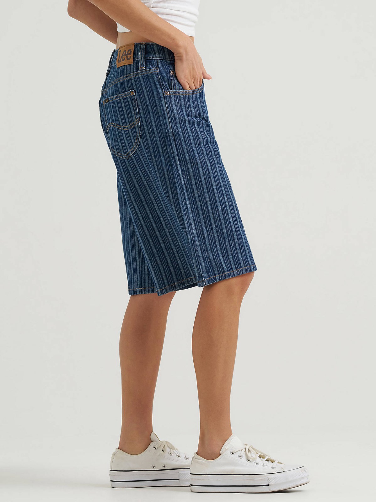 Women's Long Denim Short - view 5