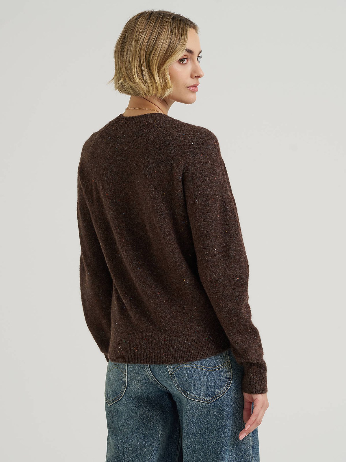 Women's Wool Blend Solid Sweater - view 2