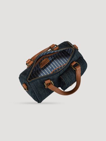 Women's Denim Barrel Bag