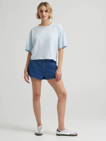Women's Boxy Fit Embroidered Logo Tee