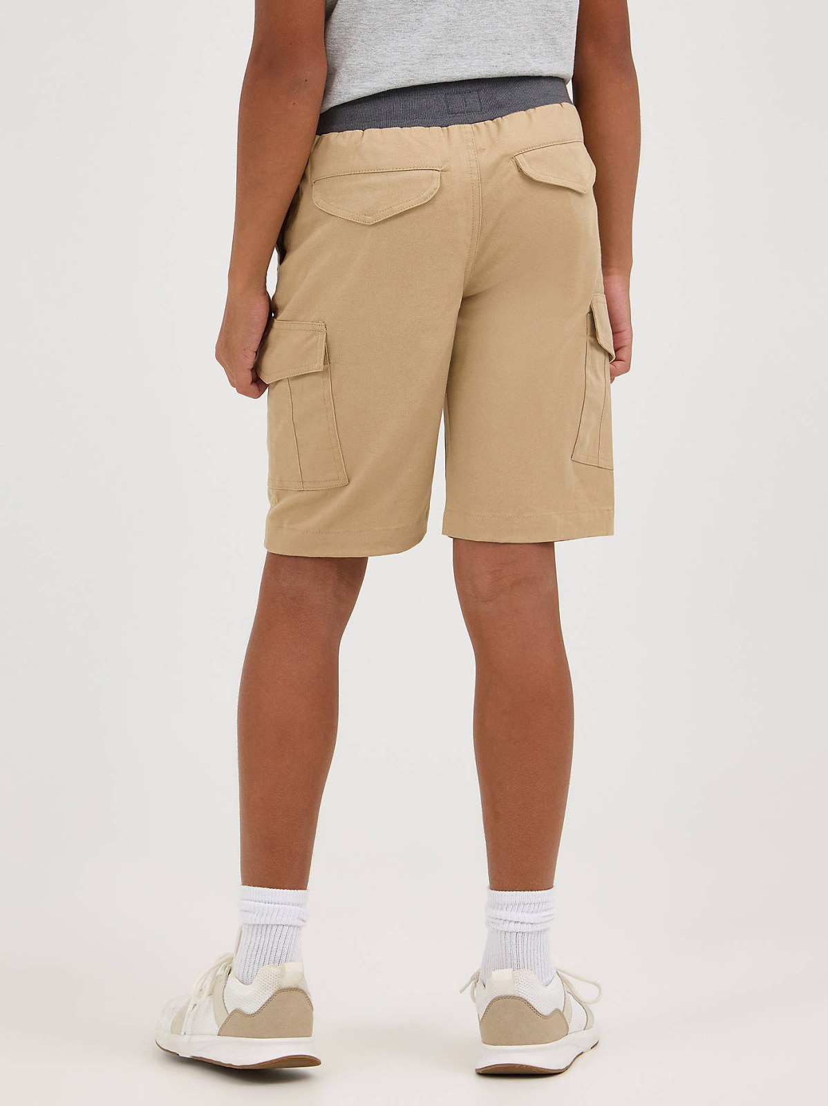 Boy's Rib Stretch Pull On Cargo Short - view 3