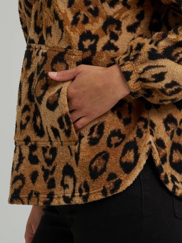 Women's Printed Sherpa Pullover