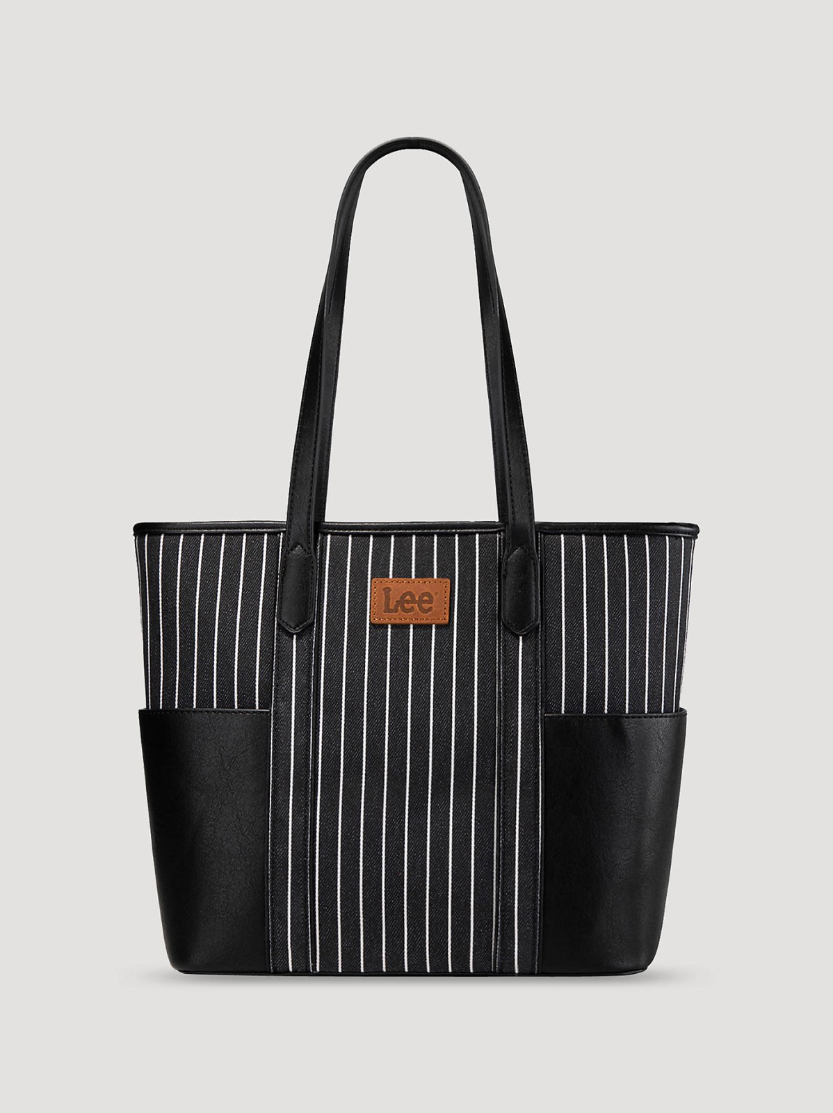 Women's Stripe Logo Tote With Side Pockets