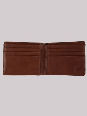 Men's Metal Logo Pebble Grain Bifold Wallet — alternate view