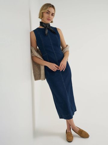 Women's Denim Sheath Dress
