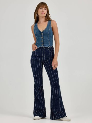 Women's High Rise Stars and Stripes Corduroy Flare Jean Women's High Rise Stars and Stripes Corduroy Flare Jean