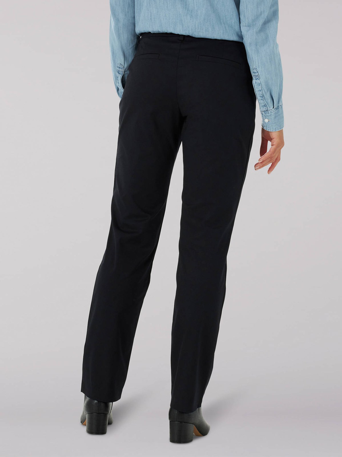 Women's Wrinkle Free Relaxed Fit Straight Leg Pant (Petite) - view 2