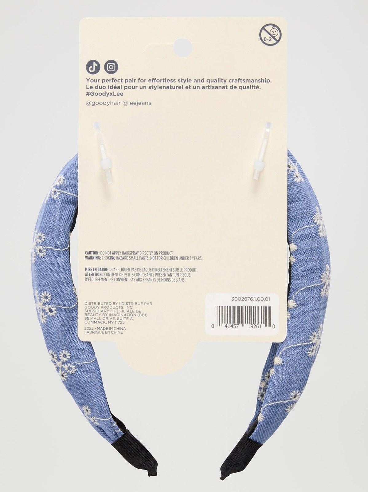 Women's Goody x Lee Denim Headband with Knot, 1ct - view 4
