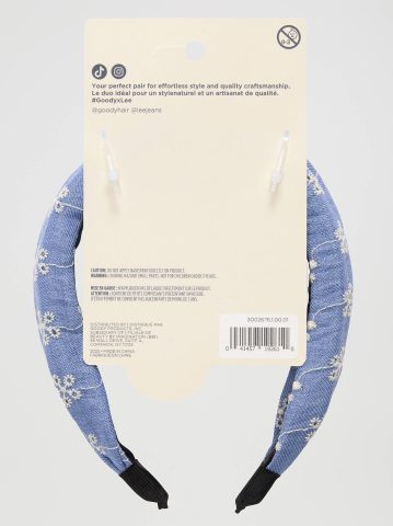 Women's Goody x Lee Denim Headband with Knot, 1ct