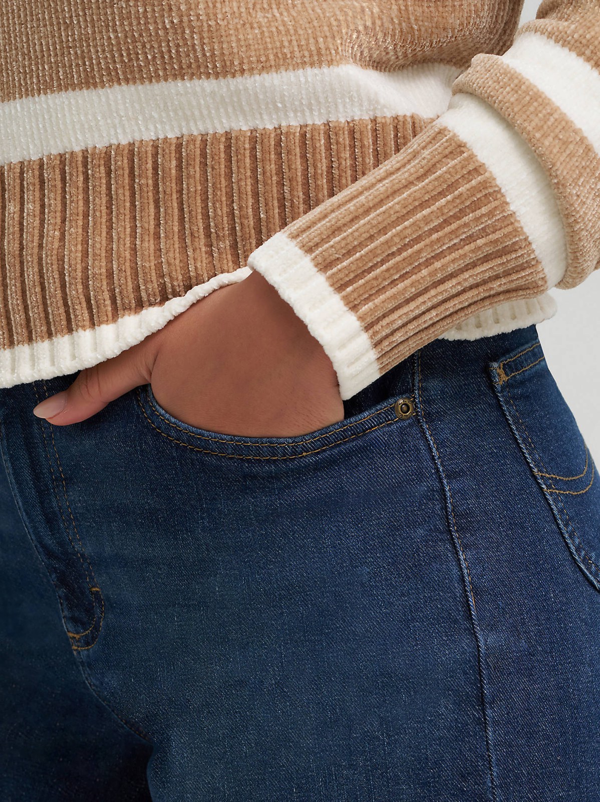 Women's Striped Chenille Sweater - view 3