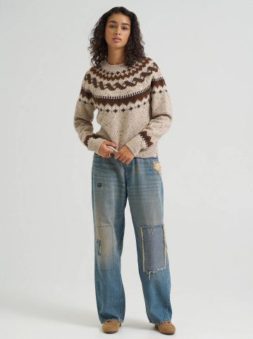 Women's Wool Blend Fair Isle Sweater