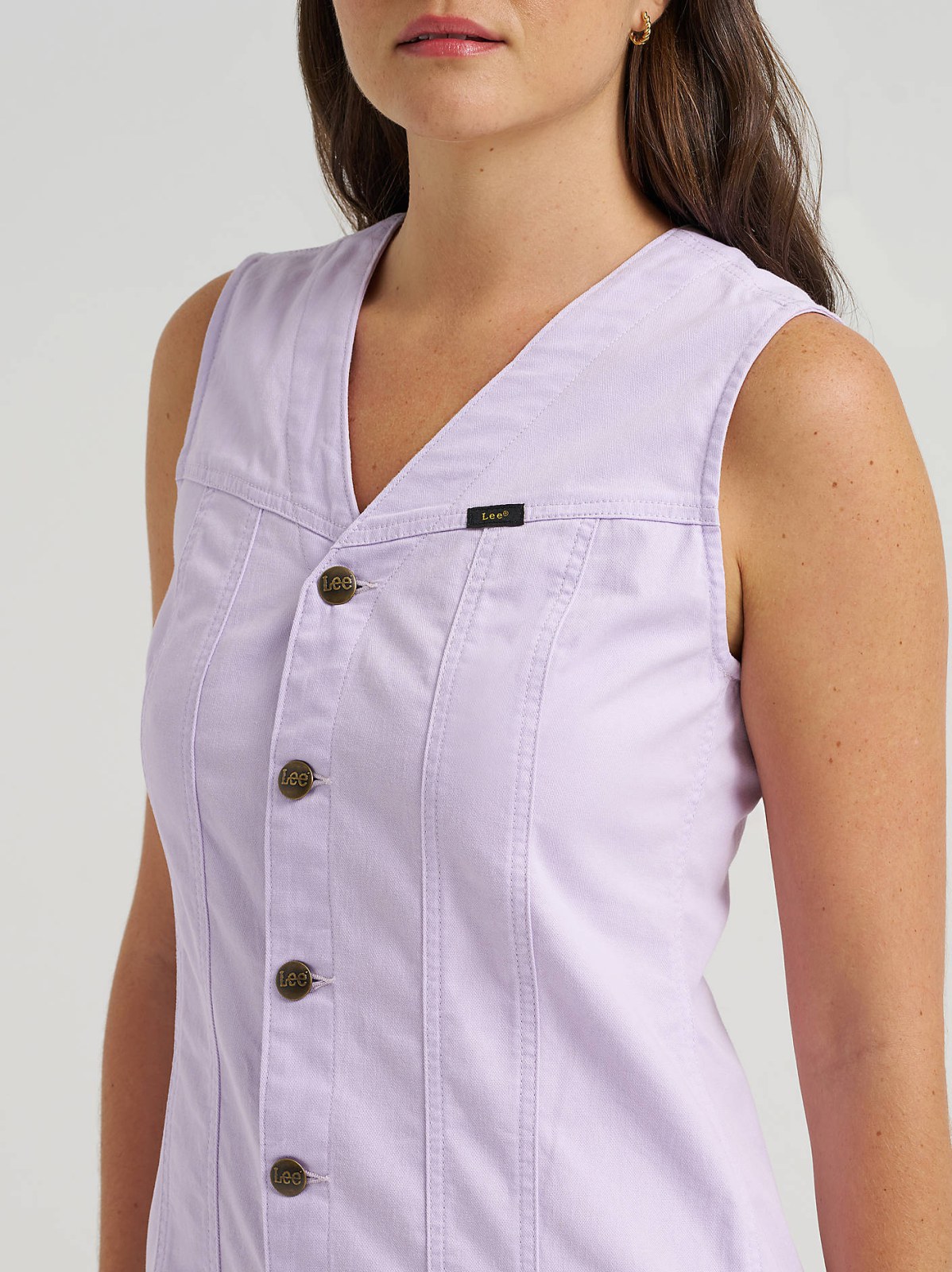 Women's V-Neck Seamed Rider Dress - view 4