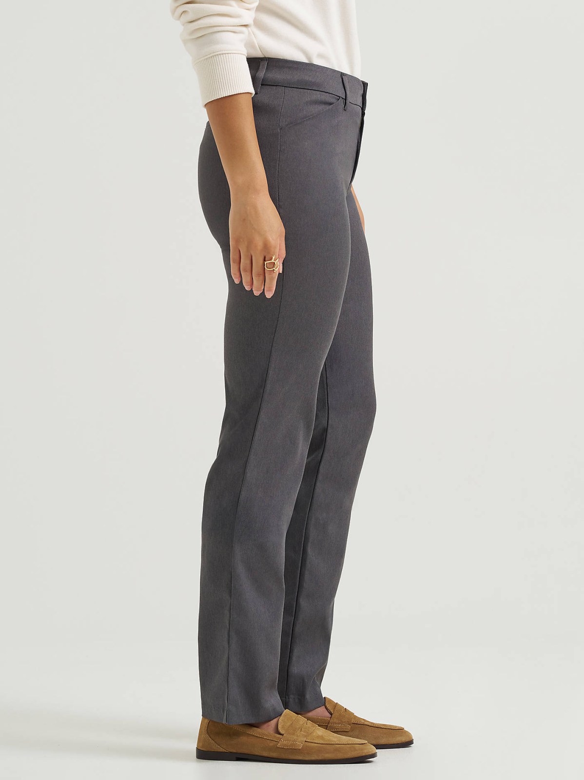 Women's Wrinkle Free Relaxed Fit Straight Leg Pant - view 4