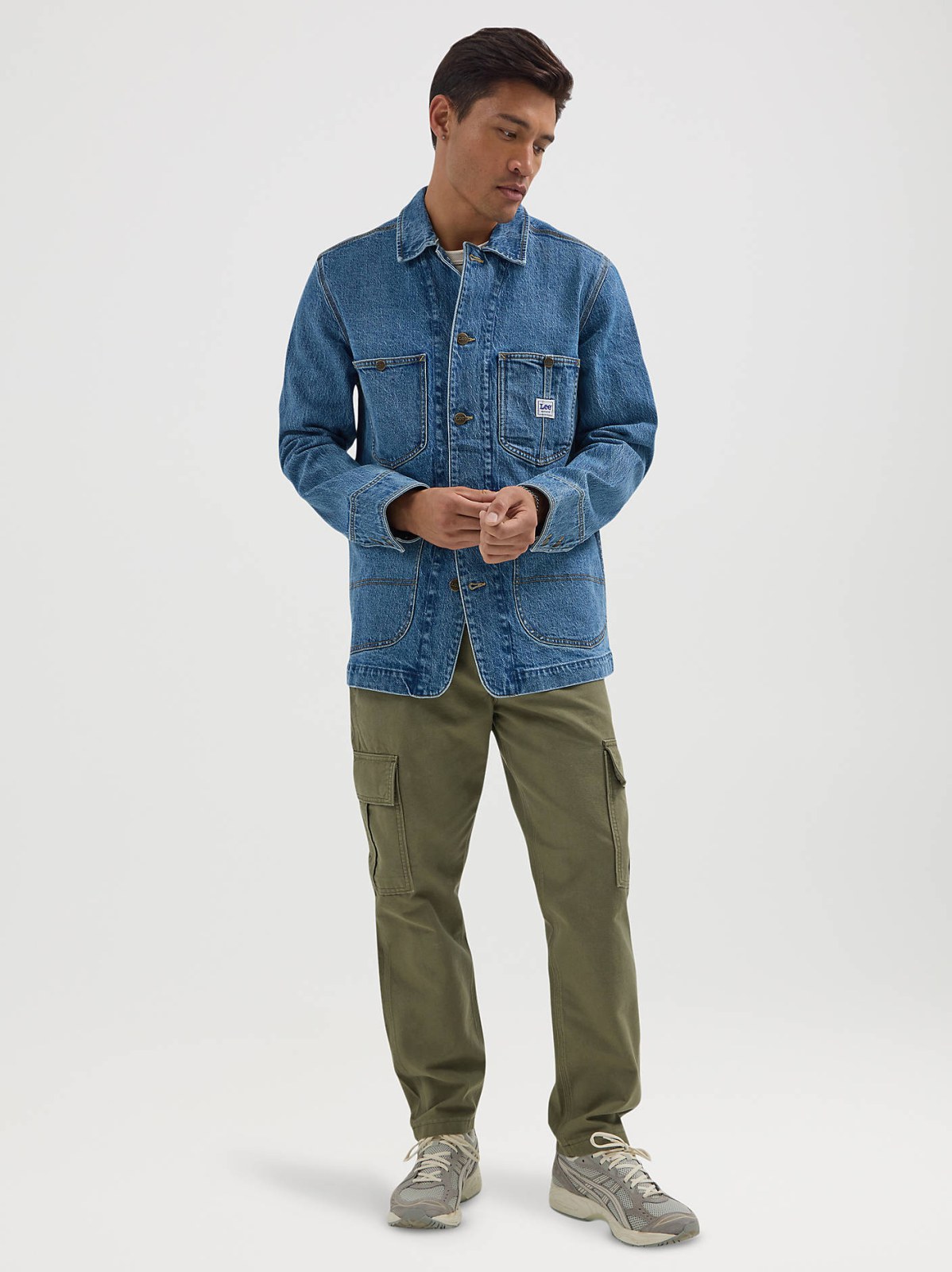 Men's Loose Fit Denim Workwear Chore Coat