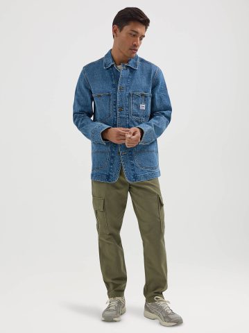 Men's Loose Fit Denim Workwear Chore Coat