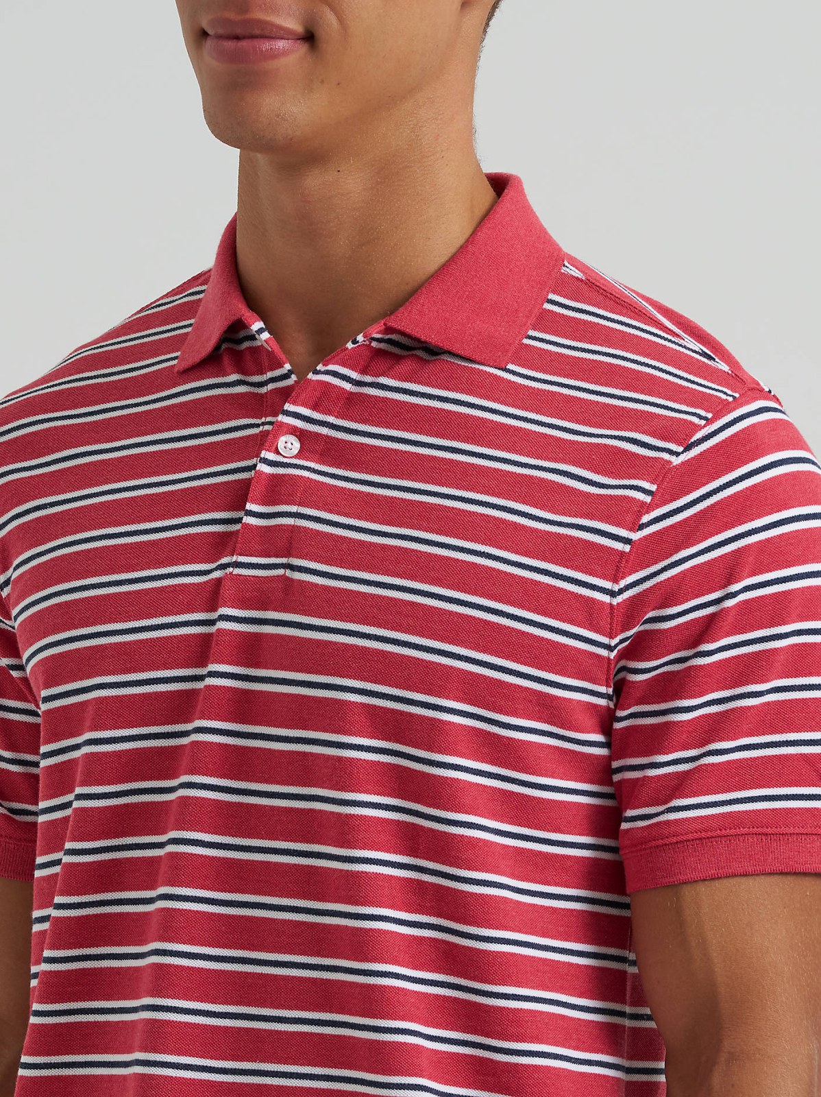 Men's Stripe Mini Pique Polo Shirt - view 3