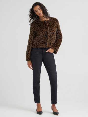 Women's Premium Cropped Fur Jacket