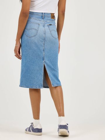 Women's Legendary Back Slit Denim Skirt