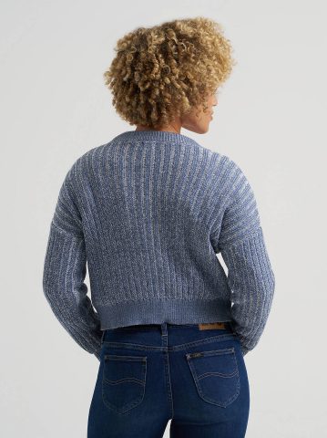 Women's V-Neck Plaited Sweater