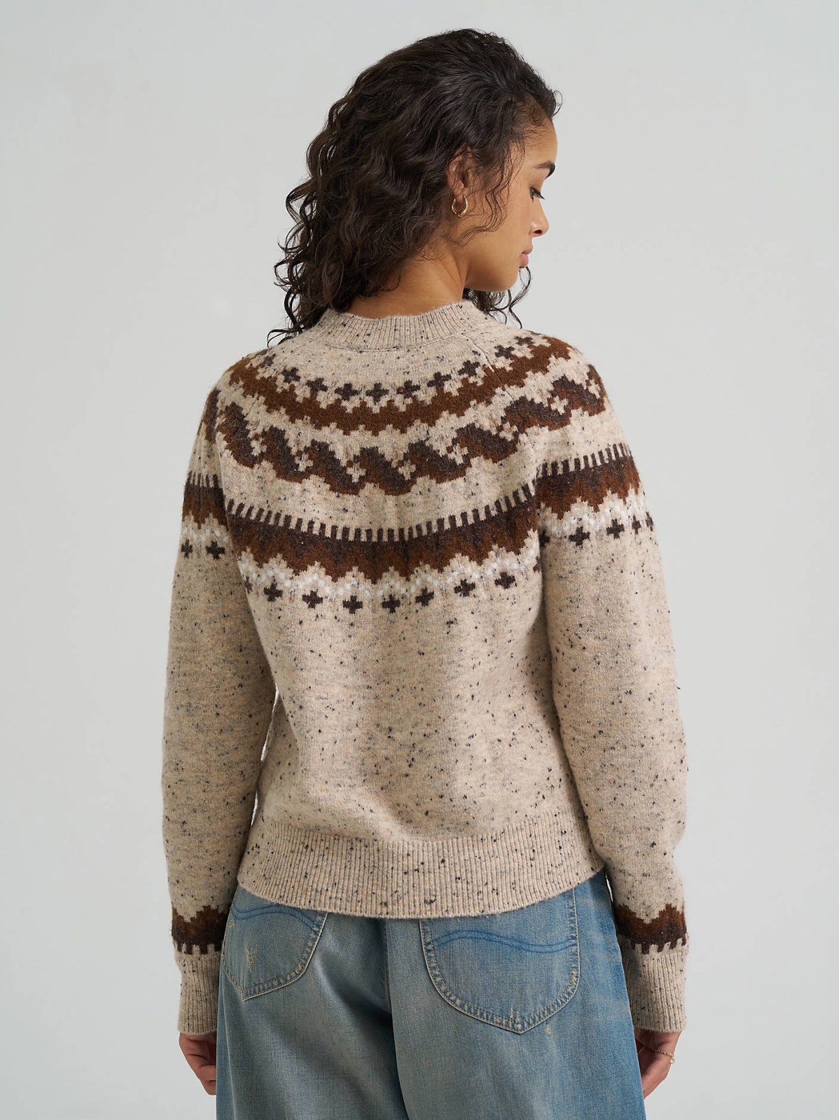 Women's Wool Blend Fair Isle Sweater - view 3