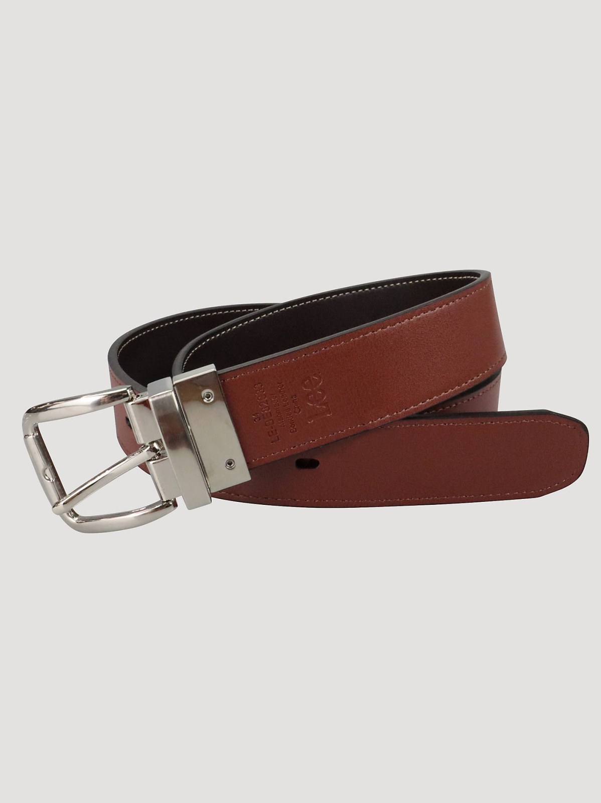 Men's Reversible Stitched Leather Belt - view 2