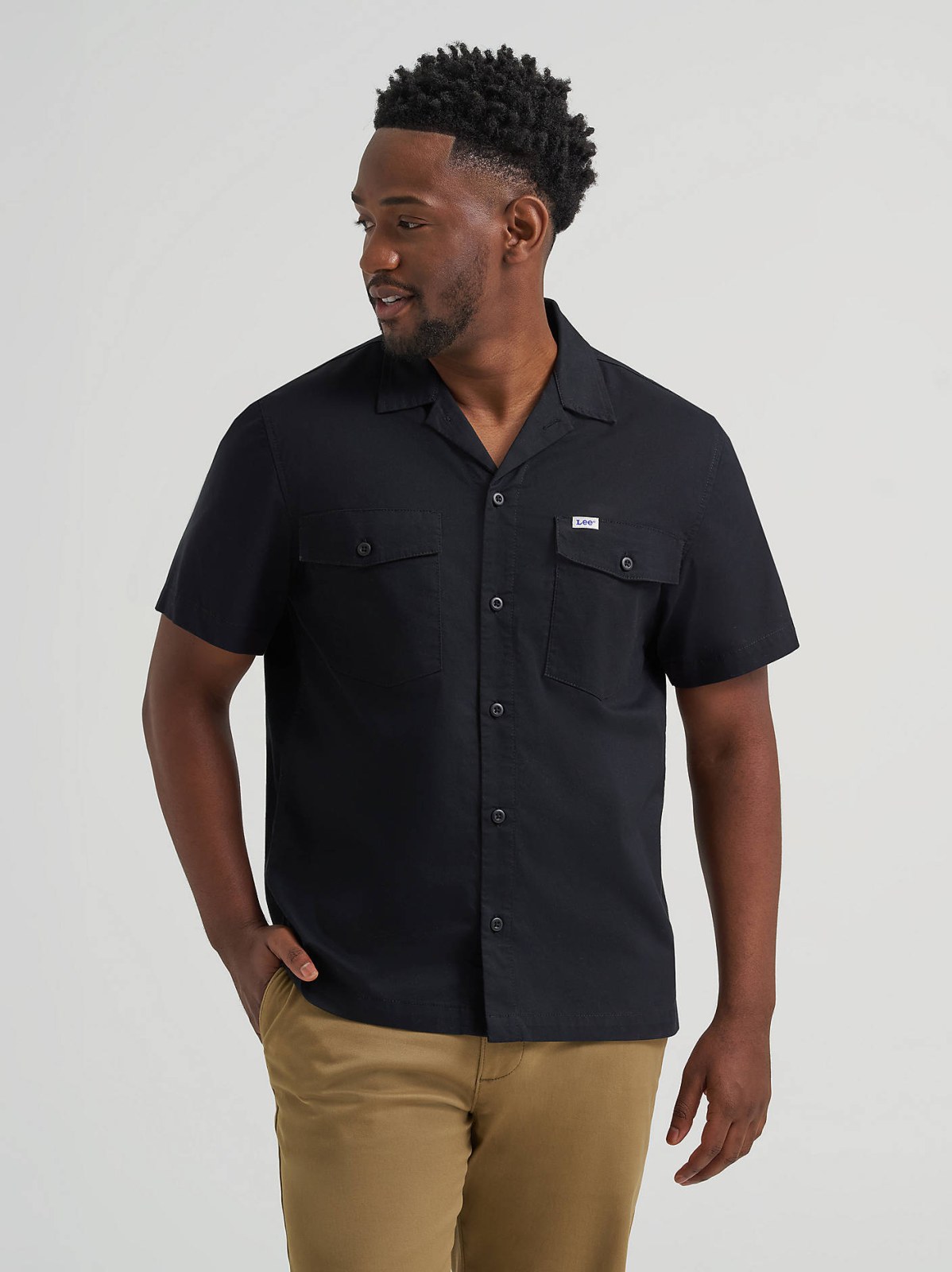 Men's Short Sleeve Relaxed Fit Button Down Workshirt