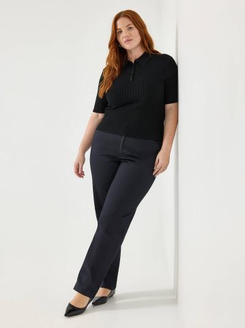 Women's Wrinkle Free Relaxed Fit Straight Leg Pant (Plus)