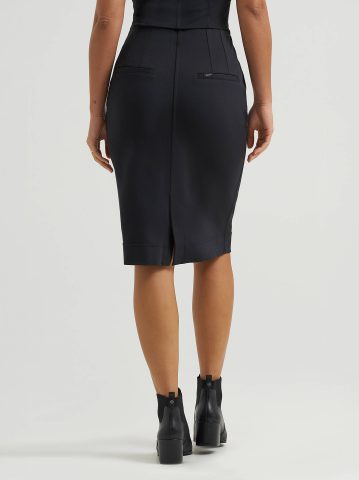 Women's High Rise Pull On Knit Pencil Skirt