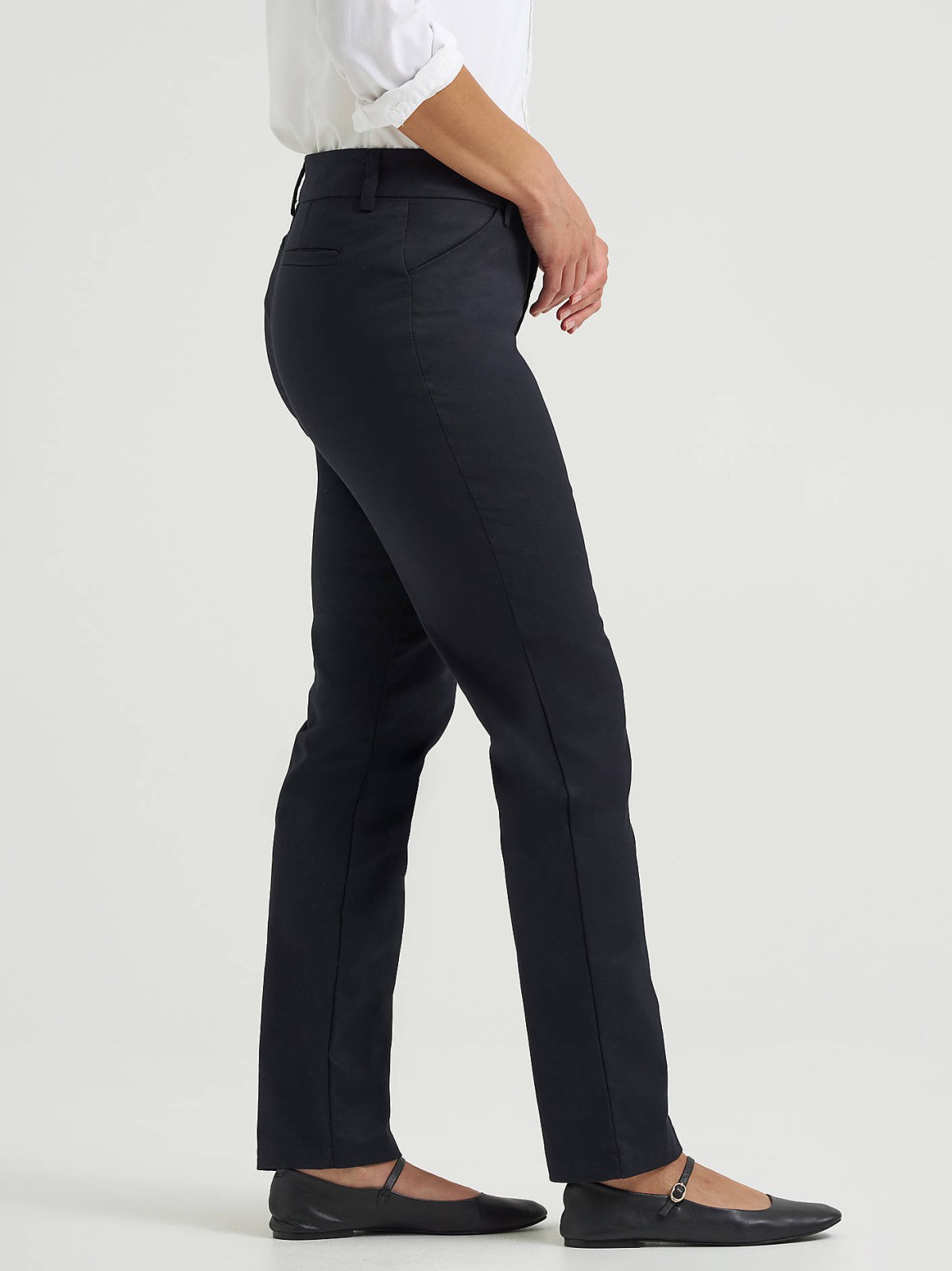 Women's Wrinkle Free Relaxed Fit Straight Leg Pant - view 4