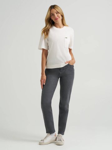 Women's Solid Logo Pocket Tee