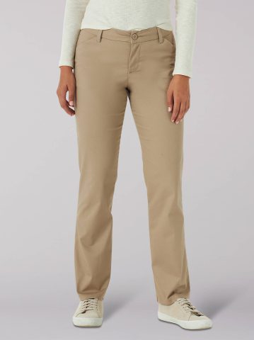 Women's Wrinkle Free Relaxed Fit Straight Leg Pant (Petite)