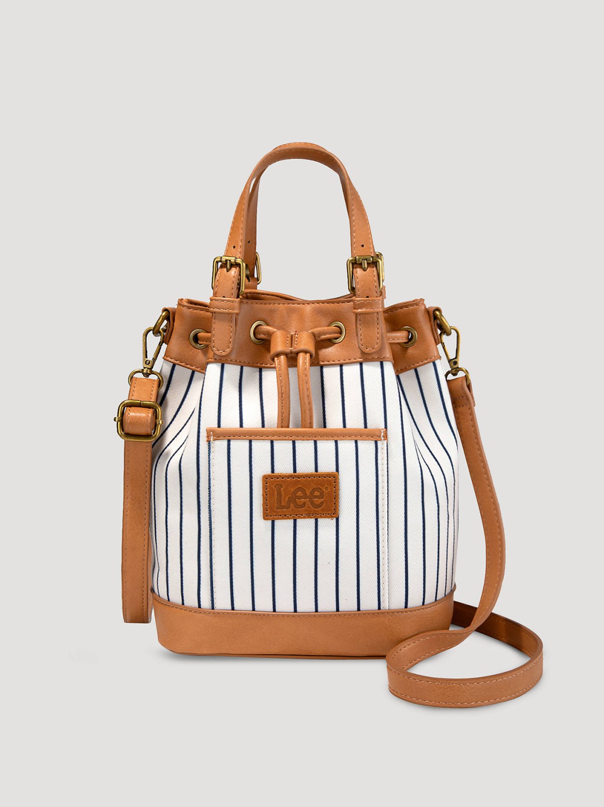Women's Striped Bucket Backpack