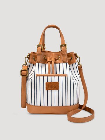 Women's Striped Bucket Backpack