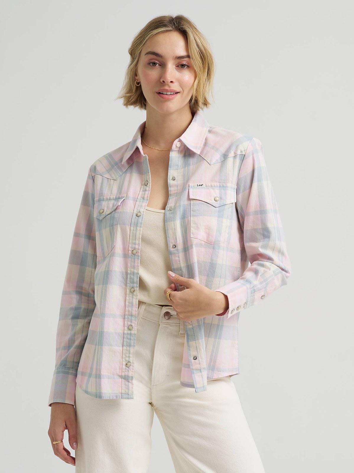 Women's Plaid Western Snap Front Shirt