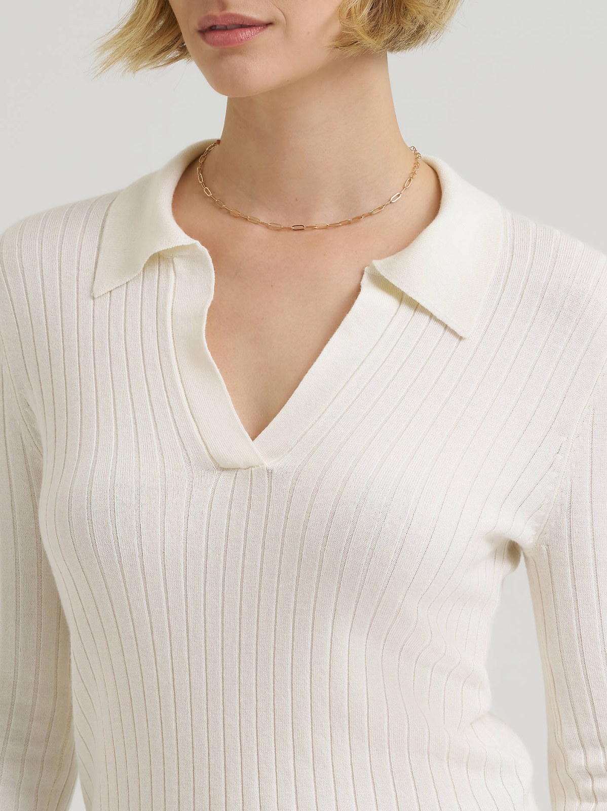 Women's Plaited Polo Sweater - view 5